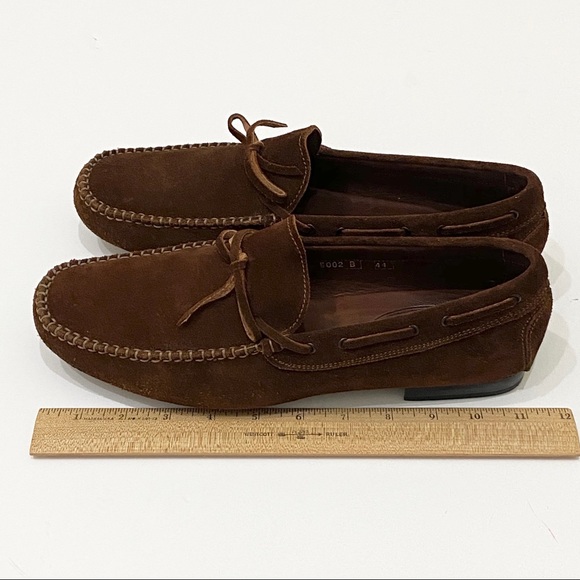 KROLL Italy Brown Suede Leather Men’s Loafers 44 - Picture 9 of 16